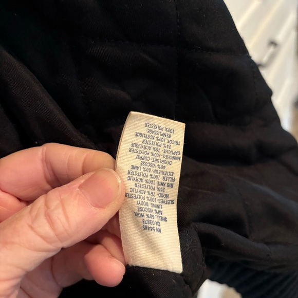 Lg American Eagle lined and hooded tweed jacket. Zips and snaps closed. Sz LG - Picture 8 of 10